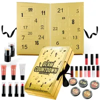 KreativeKraft Adventskalender 2025 Frauen Teenager Mädchen Hautpflege Beauty Make Up Set Weihnachtskalender Schminke Geschenk Idee (Gold)
