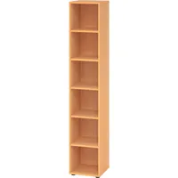 Bümö Regal Buche, Standregal aus Holz für 6 Ordnerhöhen