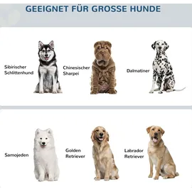 PawHut Hundenäpfe, Erhöhtes Futterstation mit 2 Edelstahlschüsseln, Hundenapfständer mit 44L Stauraum, Magnettüren, Fressnapf, Wassernapf für Große Hunde, Weiß