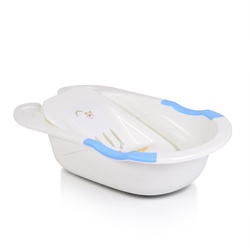 Moni Babybadewanne Starfish 86 cm, mit Wasserablauf, herausnehmbare Innenmatte blau