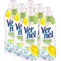 Vernel Naturals Weichspüler, Ylang Ylang & Süßgras, 192 (6 x 32) Waschladungen, 100% vegan, 99% naturbasierte Inhaltsstoffe, ohne Silikone und Farbstoffe