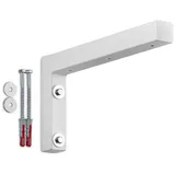 SO-TECH® Wandregalhalter Wandkonsole in L-Form robuste Regalkonsole zur Wandmontage, 1-tlg., 300 x 150 x 30 mm, Waschtischkonsole weiß matt 3 cm x 15 cm x 30 cm