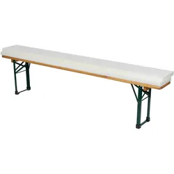 TexDeko 2er-Set Bierbank-Auflage Schaumstoffpolster 200x25x2cm | Mittelhart RG23 Bequeme Auflage für Bierzeltgarnitur Hussen | Sitzpolsterung