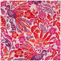 SCHÖNER LEBEN. Stoff Chiffon Blumen Papagei pink rot lila 1,49m Breite, pflegeleicht lila|rosa