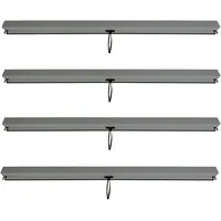 Mendler Seitenwand für Pergola HWC-L46, 4er-Set Pavillon Rollo Ersatzseitenwand,