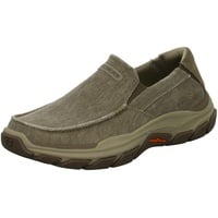 Skechers Herren RESPECTED MELBERT Mokassin, Taupe Canvas W/Suede, 42 EU - 42 EU