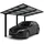 Ximax Carport Linea 2,43 x 4,95 m schwarz inkl. Regenrinne