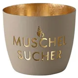 Giftcompany Windlicht Madras Eisen Sandstone/Gold