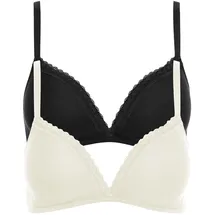 LISCA Ines Triangel-BH 2er Pack Schwarz/Cream 85C