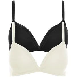 LISCA Ines Triangel-BH 2er Pack Schwarz/Cream 85C