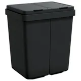vidaXL Duo Mülleimer 2x25 l Anthrazit