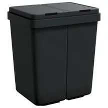 vidaXL Duo Mülleimer 2x25 l Anthrazit