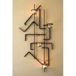 Wandteelichthalter MIX4 Wandkerzenhalter Metall 73cm Teelichthalter Kerzenhalter