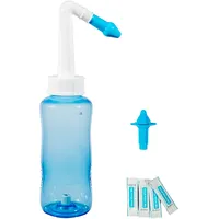 ZENZARA Nasendusche Set 300ml inkl. 10 x Nasenspülsalz zur Nasenreinigung und Nasenspülung bei Erkältung, Allergie oder zur Prophylaxe/Vorbeugung von Krankheiten