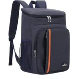 QINGLOU 28L Kühlrucksack Thermo Rucksack Picknickrucksack Kühltasche Groß Isoliert Cooler Bag Männer Frauen für Picknick/BBQs/Camping/Ausflügen/Einkaufen (A. Navy blau)