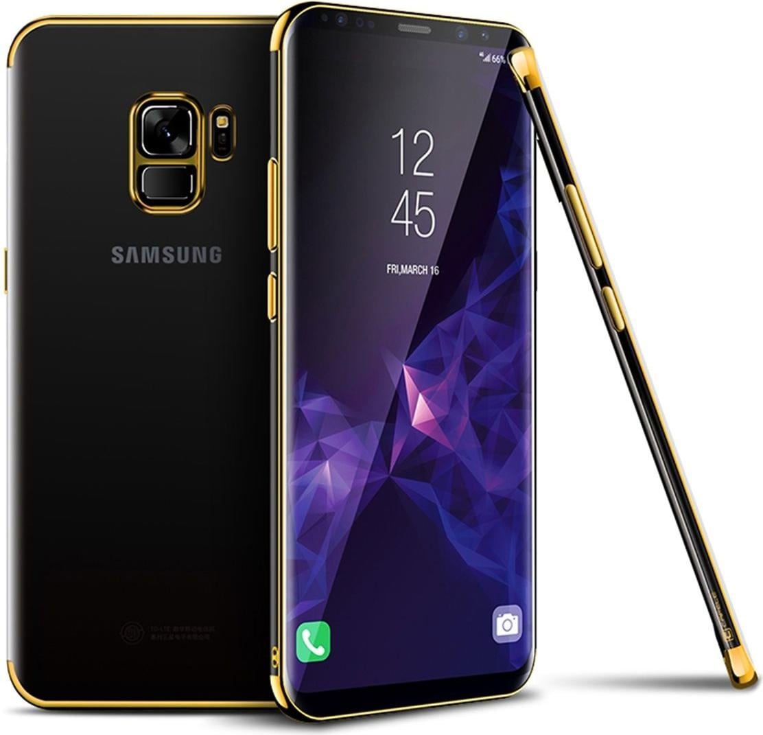 König Design Handy Hülle Schutz Case für Samsung Galaxy S9 Durchsichtig Transparent Gold Neu (Galaxy S9), Smartphone Hülle, Gold