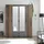 Pol-Power Drehtürenschrank Chicago 159 x 197 x 54 cm Braun