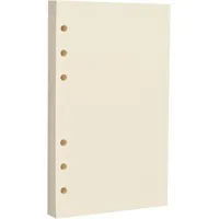 A6 6-Loch Blanko Loseblatt Papier Beige - Nachfüllseiten für Standard A6 6-Ringb