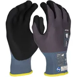 PRO FIT Nitril Handschuhe, "Maxim cool", grau/schwarz, Arbeitshandschuhe Herren, Gr. 8, 12 Paar