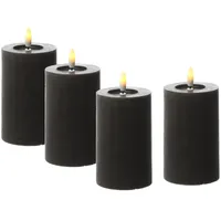 441 LED Kerzenset LINA 11 cm 4 St. schwarz