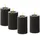 441 LED Kerzenset LINA 11 cm 4 St. schwarz