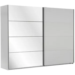 Carryhome Schwebetürenschrank Weiß, Holzwerkstoff, 2 Fächer, 225x210x65 cm, Made in Germany, Schlafzimmer, Kleiderschränke, Schwebetürenschränke