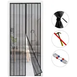 Sekey Insektenschutz-Tür 90 x 210 cm Schwarz