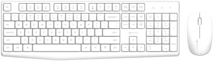 Neues kabelloses Bürosystem Triadyn ELTANIN Tastatur PORTIA und Maus BELINDA 1600 DPI Weiß
