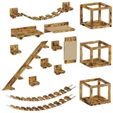 QLS Katzen Kletterwand Set XXL Hängebrücke