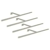 Kalb LED Aufbauleuchten 4er Set silbergrau 600mm, Schrankbeleuchtung Warmweiß