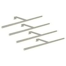 Kalb LED Aufbauleuchten 4er Set silbergrau 600mm, Schrankbeleuchtung Warmweiß