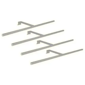 Kalb LED Aufbauleuchten 4er Set silbergrau 600mm, Schrankbeleuchtung Warmweiß
