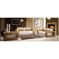 JVmoebel Sofa Ledersofa Couch Wohnlandschaft 3+2 Sitzer Design Modern Sofa Sofagarnitur Set braun