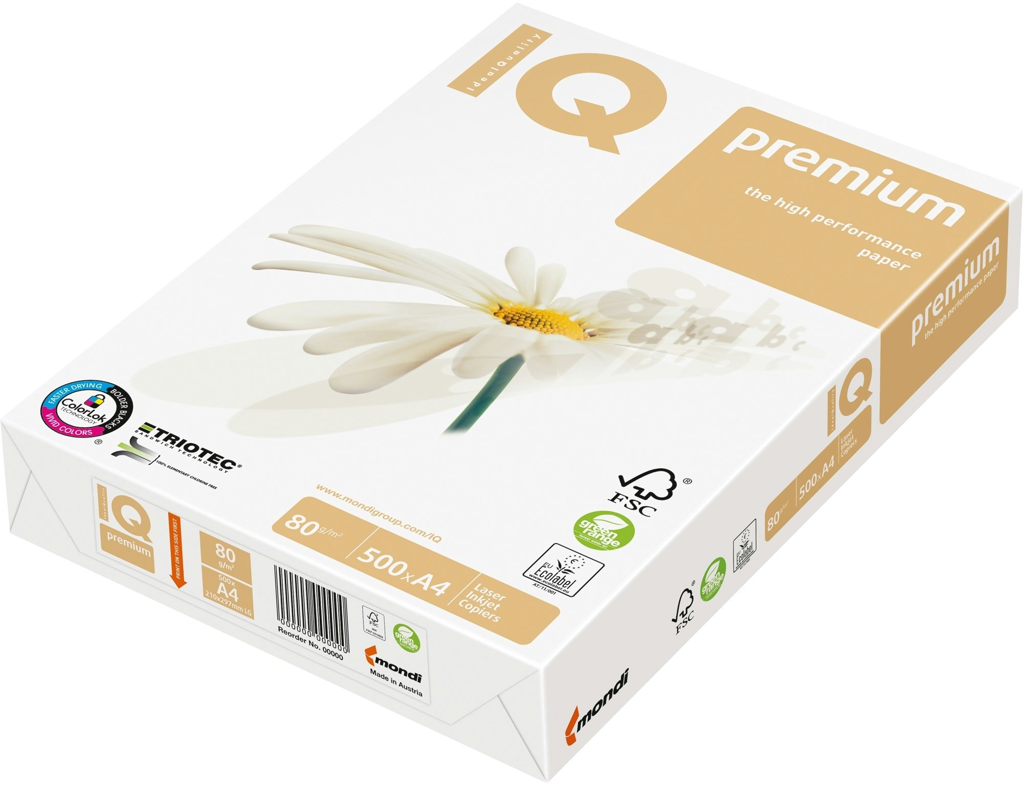 IQ Papier Premium Trio 2100004952 DIN A3 80g 500 Bl./Pack.