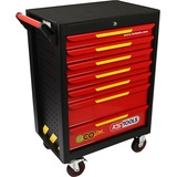 KS Tools KS-Tools Werkzeugwagen ECOline, 897.1007, leer, rot, 7 Schubladen