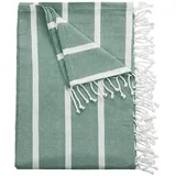 BUTLERS Surfside Strandtuch 200 x 180 cm grün/weiß