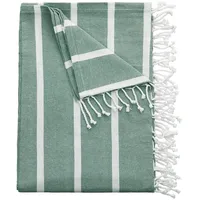 BUTLERS Surfside Strandtuch 200 x 180 cm grün/weiß