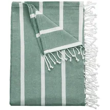 BUTLERS Surfside Strandtuch 200 x 180 cm grün/weiß