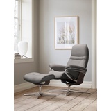 Stressless Relaxsessel STRESSLESS "Sunrise" Sessel Gr. Struktur fein JASMINE, Cross Base Wenge, Rela x funktion-Drehfunktion-PlusTMSystem-Gleitsystem-BalanceAdaptTM, B/H/T: 83 cm x 105 cm x 74 cm, grau (grey jasmine) Lesesessel und Relaxsessel