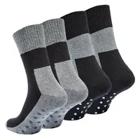 Vincent Creation® ABS-Socken 4 Paar Grau/Schwarz 39-42