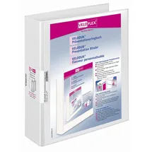 Veloflex 10 VELOFLEX VELODUR® Präsentationsringbücher 2-Ringe weiß 6,0 cm DIN A4