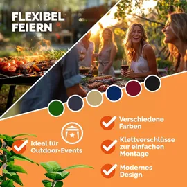 CASARIA Seitenwand Faltpavillon Capri 2er-Set Rot 3x3m