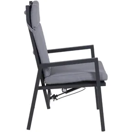 Garden Pleasure SINTRA Gartenstuhl 66 x 55 x 103 cm grau/schwarz 1 St.