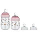Mepal 4-teiliges Starterset Babyflaschen Mio Fairy Garden, Pink