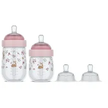 Mepal 4-teiliges Starterset Babyflaschen Mio Fairy Garden, Pink