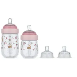 Mepal 4-teiliges Starterset Babyflaschen Mio Fairy Garden, Pink