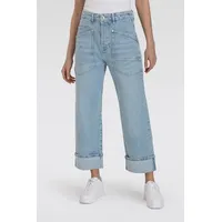MAC Baggy Straight Jeans in Hellblauer Waschung-D34