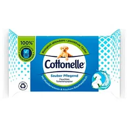 Cottonelle Feuchtes Toilettenpapier Sauber Pflegend 1-lagig, 42 Tücher