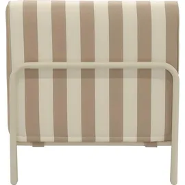 Oviala Gestreifte Chaiselongue modulare Gartenmöbel beige
