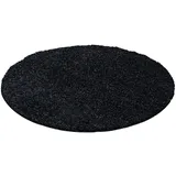 KADIMA DESIGN Teppich RHEIN Shaggy Langflor Wohnzimmer Schlafzimmer Waschbar Flauschig, Rund, Höhe: 32 mm, Anthrazit, 120x120 cm, Wohnzimmerteppich Strapazierfähig Waschbar grau Rund | 120 cm x 120 cm x 32 mm